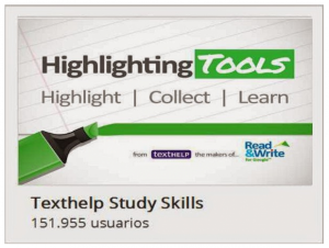 Herramientas de resaltado Texthelp Study Skills