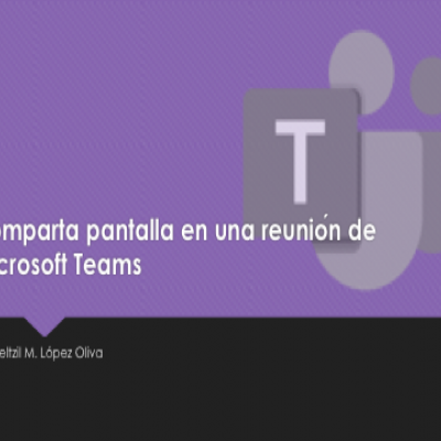 Comparta pantalla en una reunión de Microsoft Teams